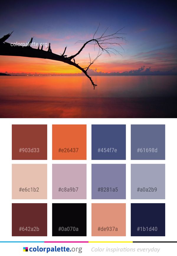 Sky Horizon Sunrise Color Palette