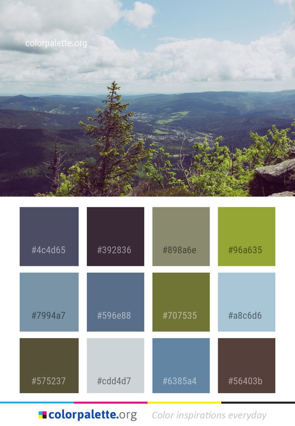 Sky Mountainous Landforms Highland Color Palette