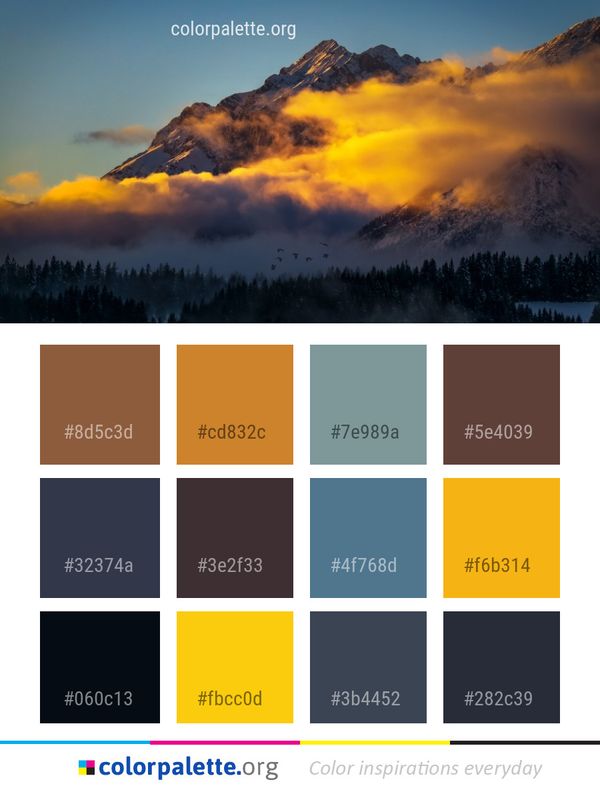 Sky Mountainous Landforms Nature Color Palette