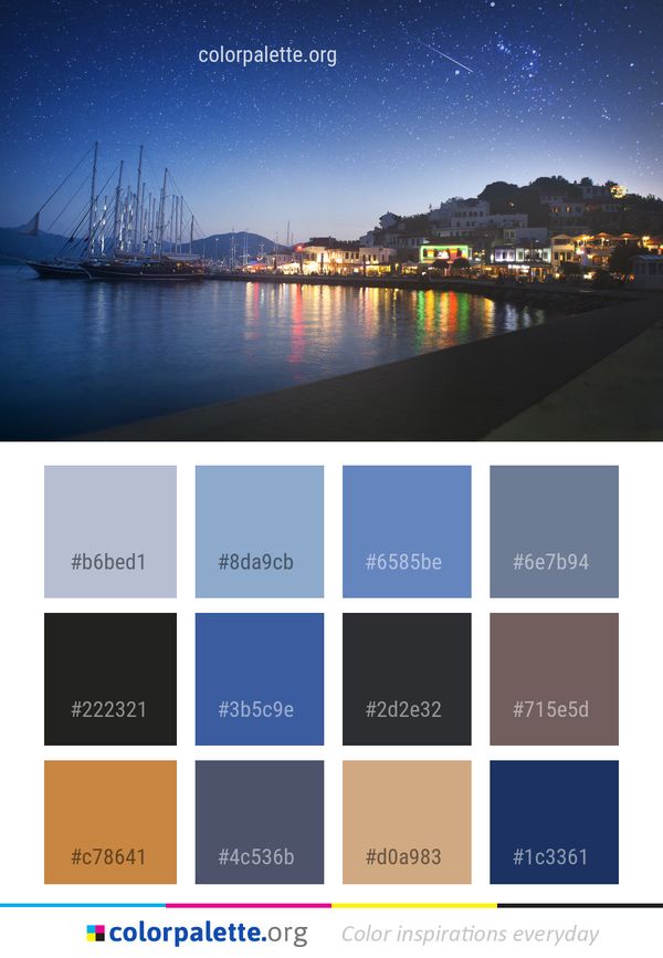 Sky Reflection Body Of Water Color Palette