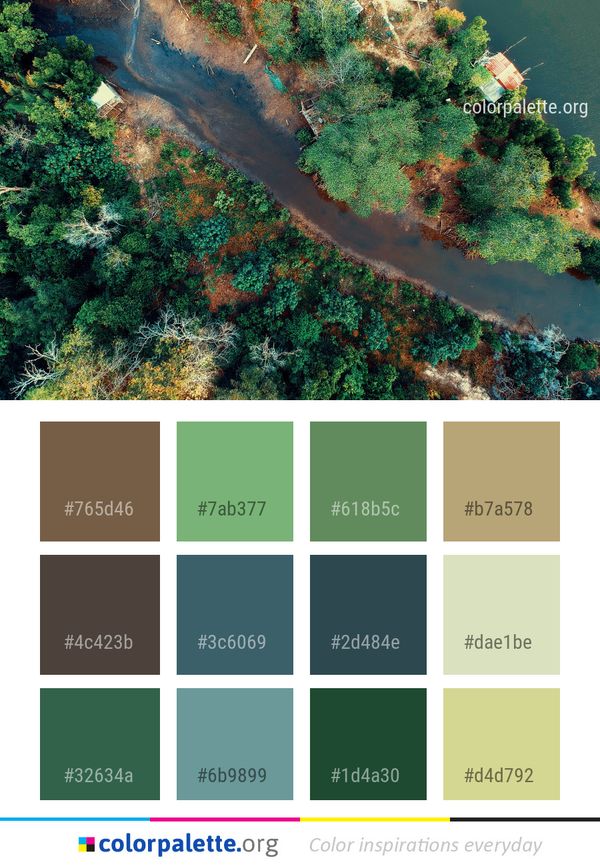 Water Vegetation Nature Color Palette