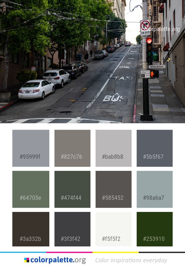 Car Land Vehicle Lane Color Palette