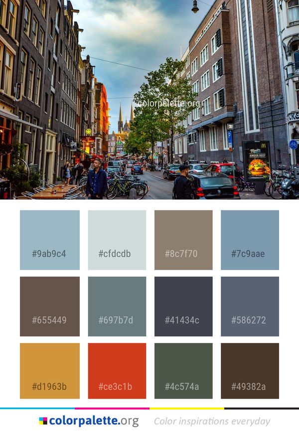 City Neighbourhood Urban Area Color Palette