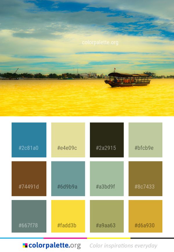 Sky Cloud Yellow Color Palette