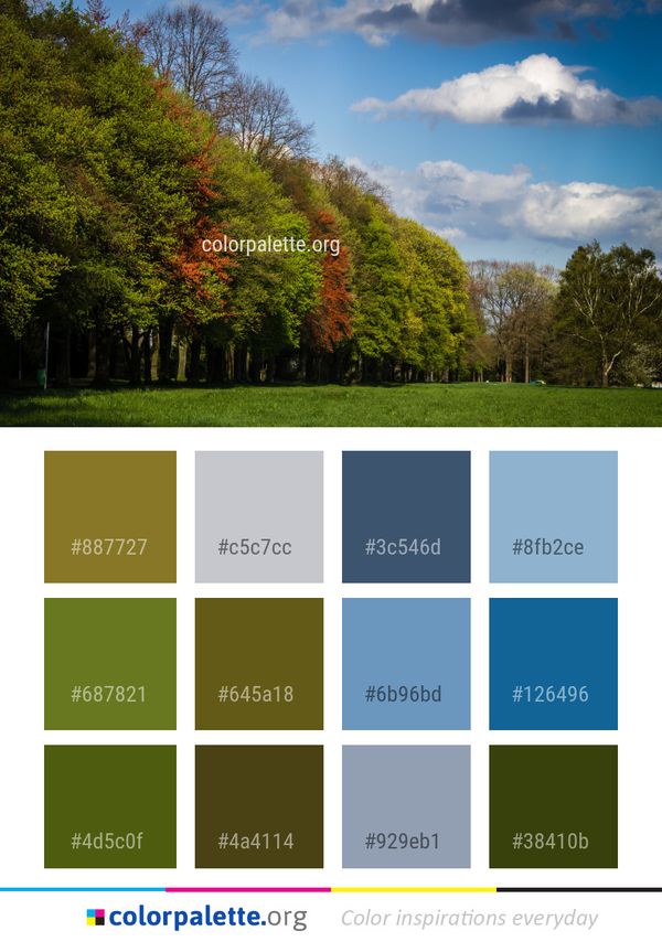 Sky Leaf Nature Color Palette