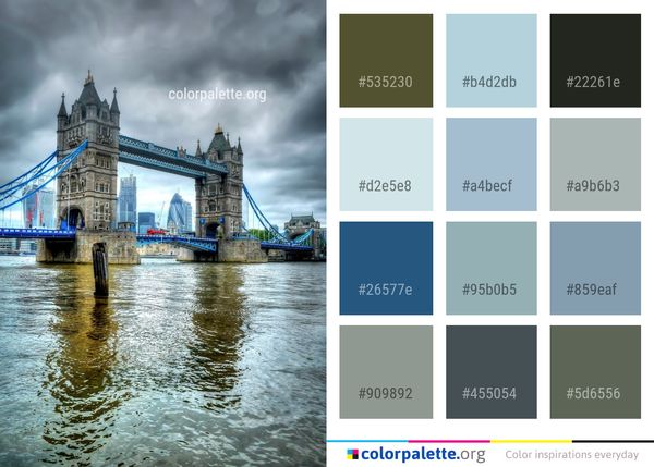 Waterway Sky Water Color Palette
