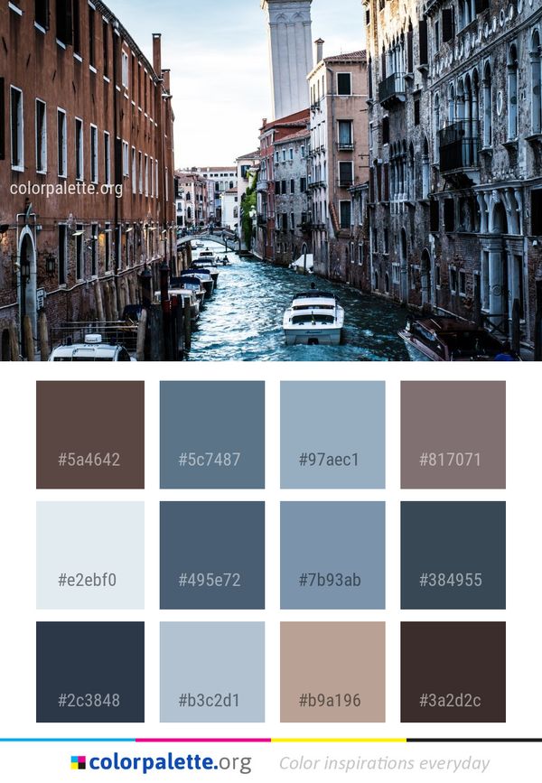 Waterway Water Canal Color Palette