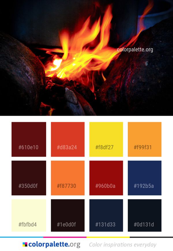 Fire Flame Heat Color Palette