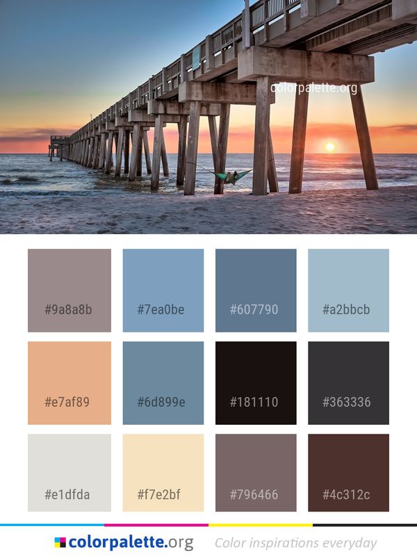 Pier Sky Sea Color Palette