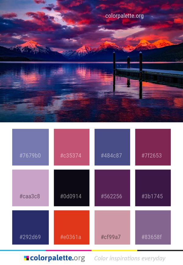 Reflection Sky Nature Color Palette