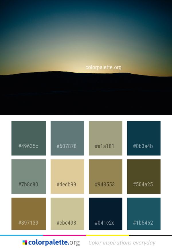 Sky Horizon Atmosphere Color Palette