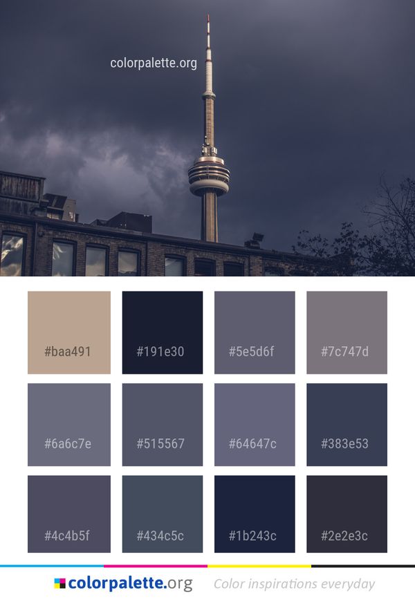 Sky Tower Landmark Color Palette