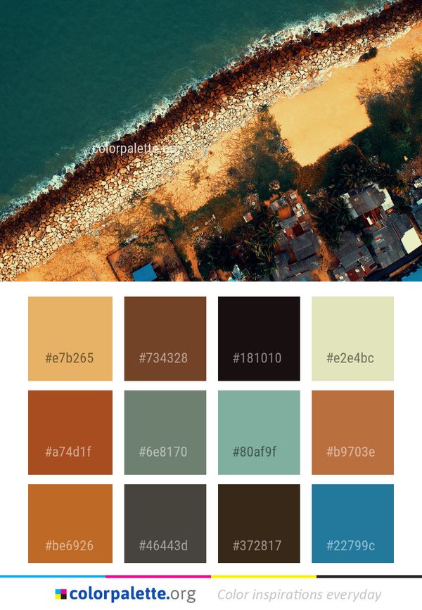 Sky Water Aerial Photography Color Palette