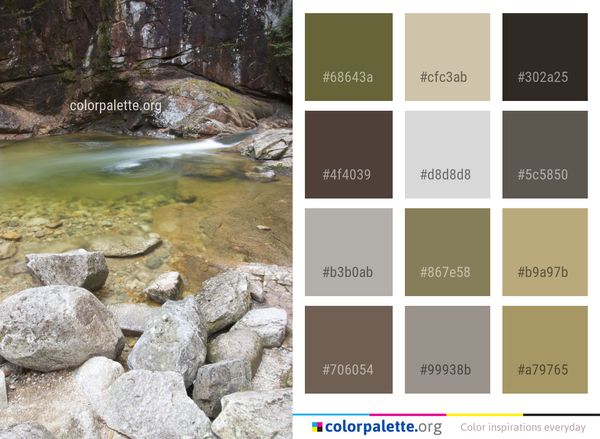 Water Body Of Rock Color Palette