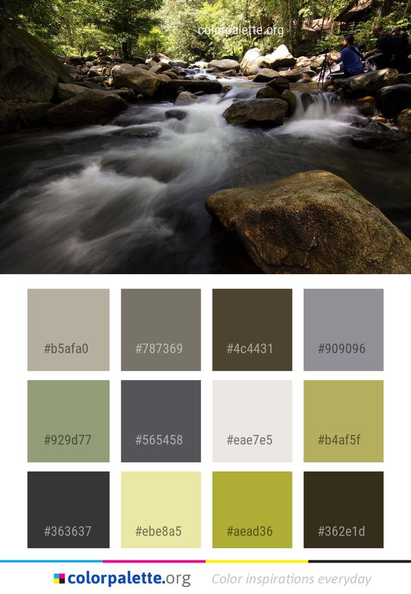 Water Stream Nature Color Palette