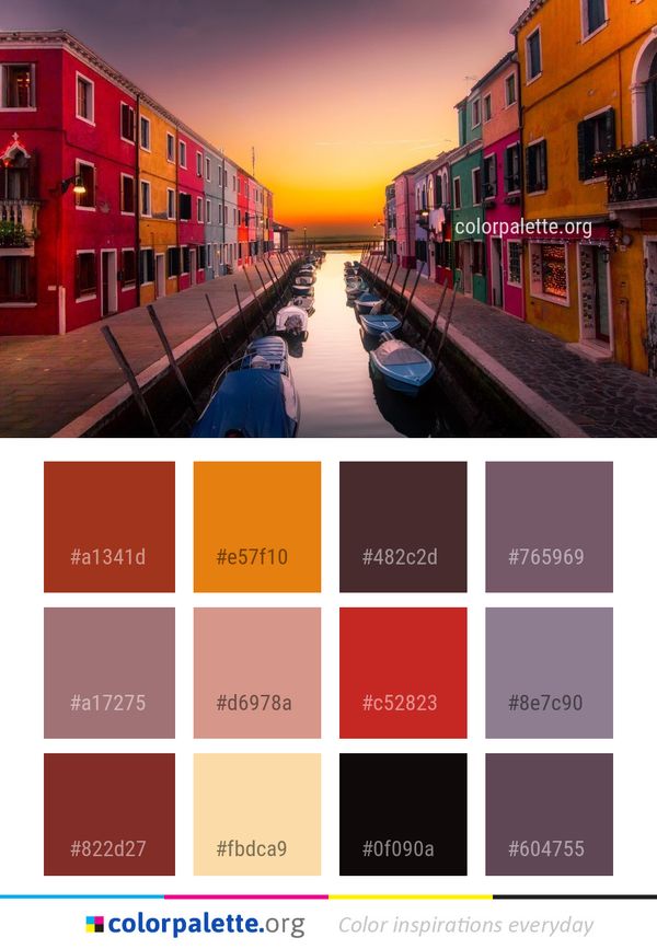Waterway Town Reflection Color Palette