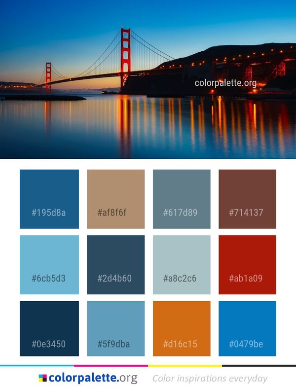 Bridge Reflection Sky Color Palette