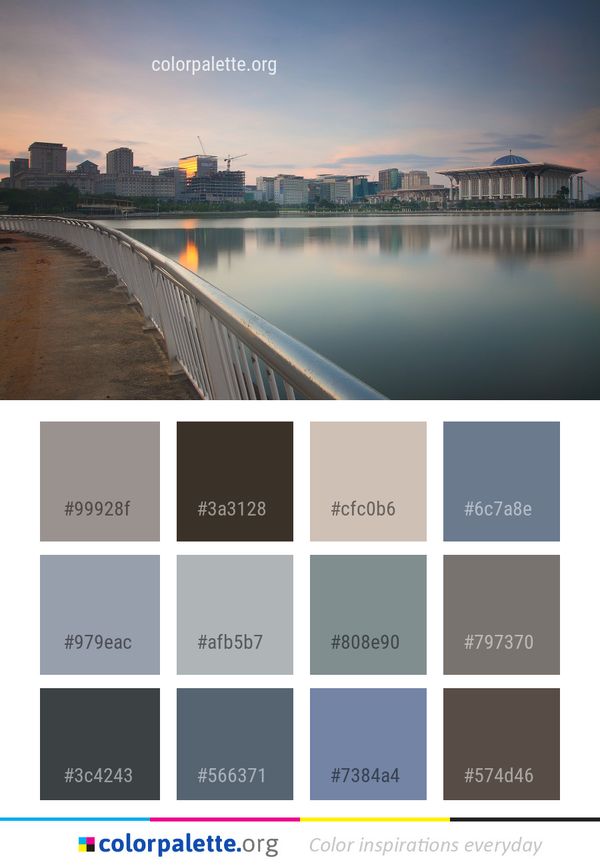 Cityscape Reflection Skyline Color Palette