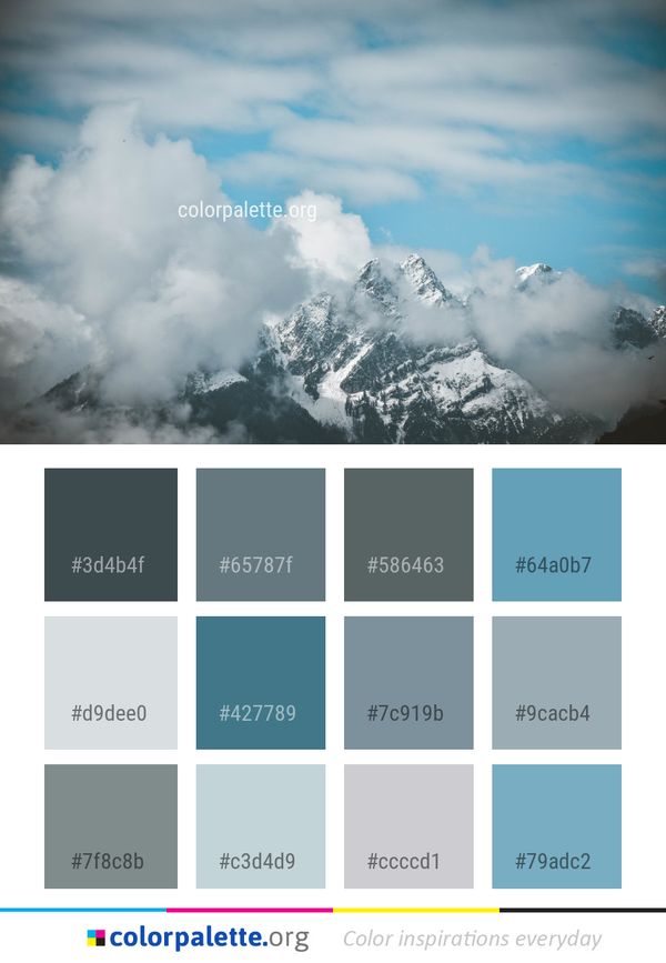 Cloud Sky Mountainous Landforms Color Palette