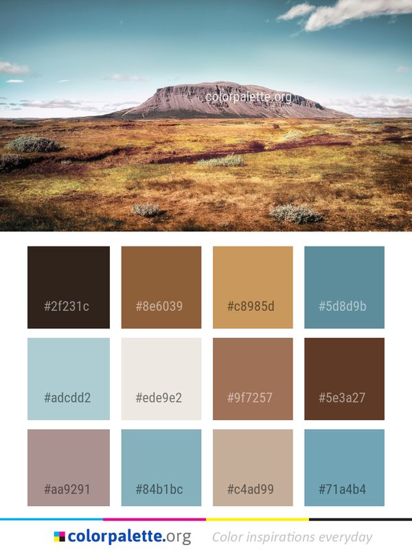 Ecosystem Mountainous Landforms Highland Color Palette