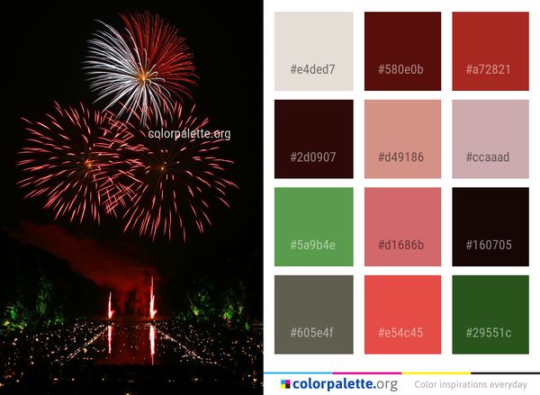 Fireworks Event Sky Color Palette