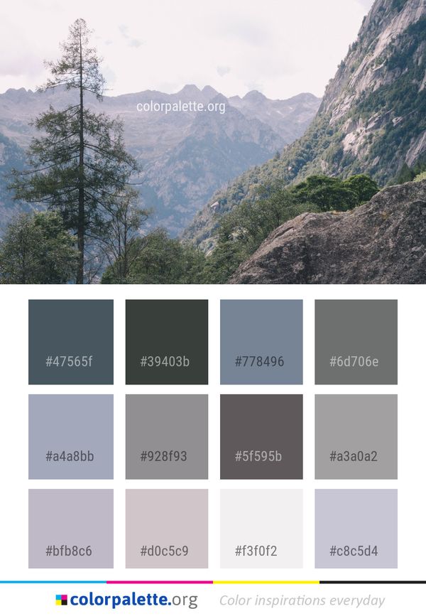 Mountainous Landforms Mountain Range Color Palette