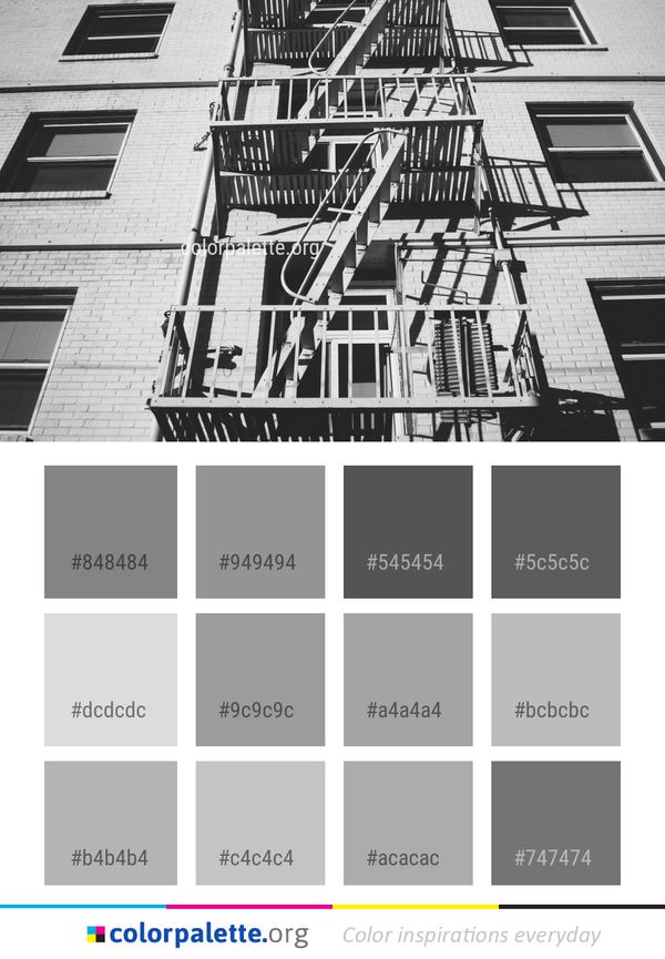 Black And White Building Monochrome Photography Color Palette