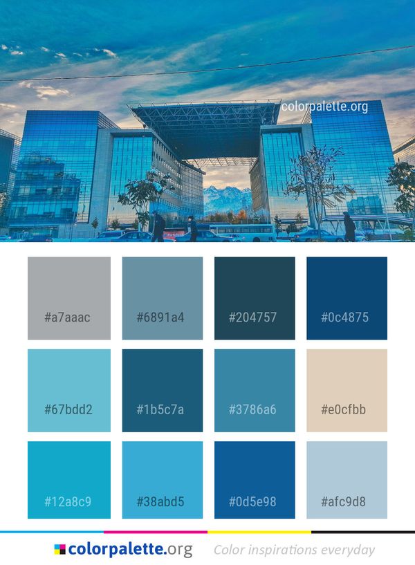 Blue Landmark Sky Color Palette