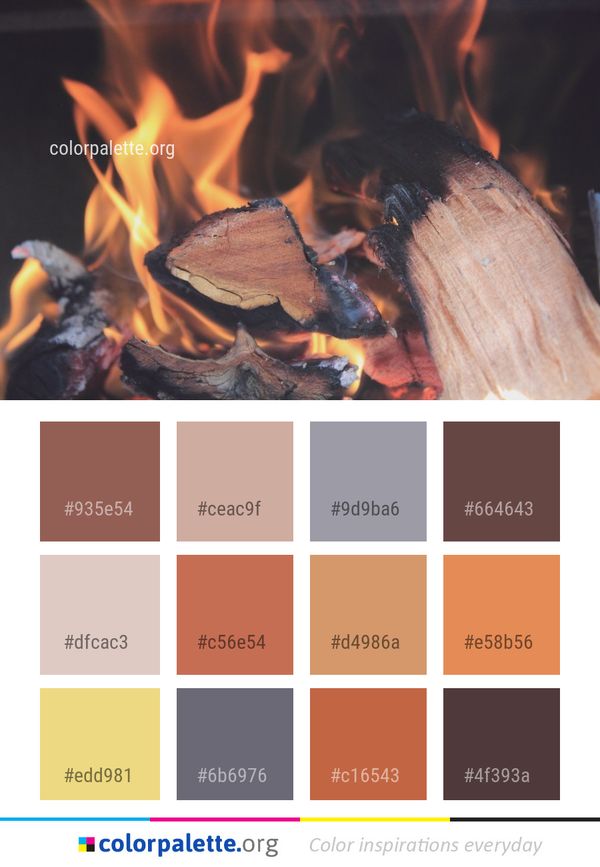Flame Fire Heat Color Palette