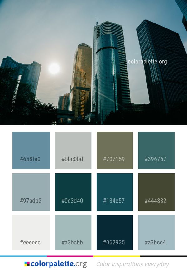 Metropolitan Area Skyscraper Metropolis Color Palette