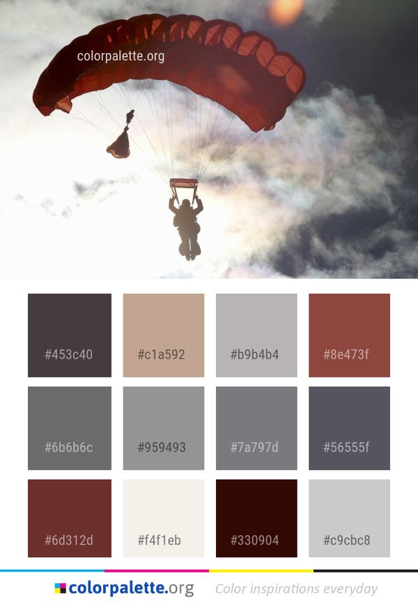 Parachute Air Sports Sky Color Palette