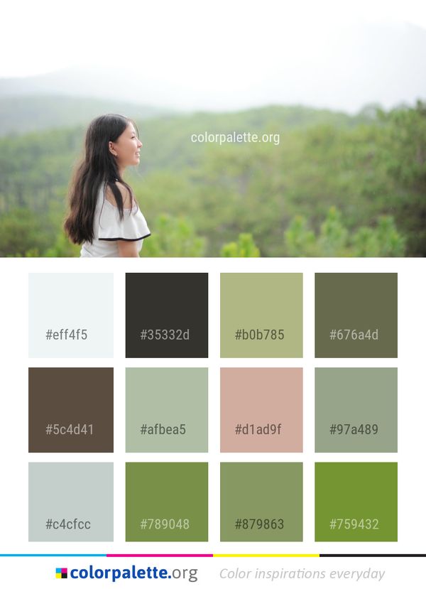 Photograph Mountainous Landforms Grassland Color Palette
