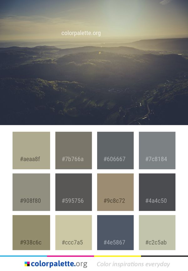 Sky Atmosphere Aerial Photography Color Palette