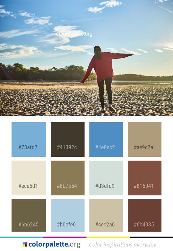 Sky Cloud Horizon Color Palette