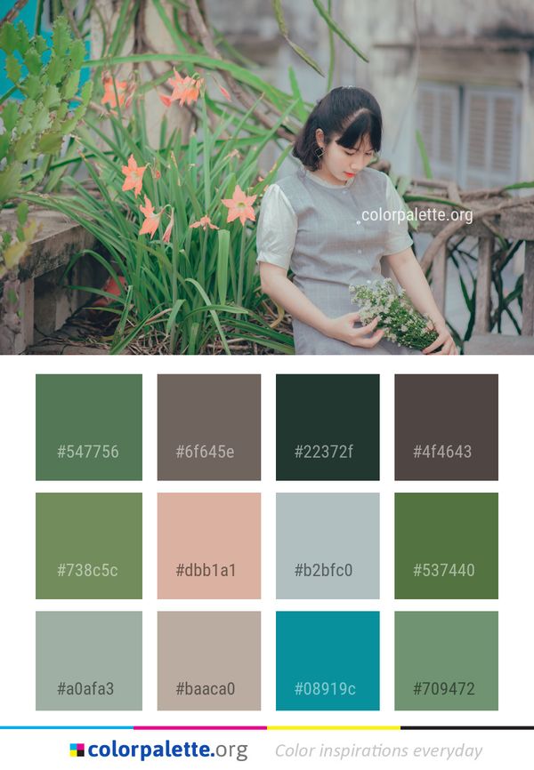Flower Green Plant Color Palette