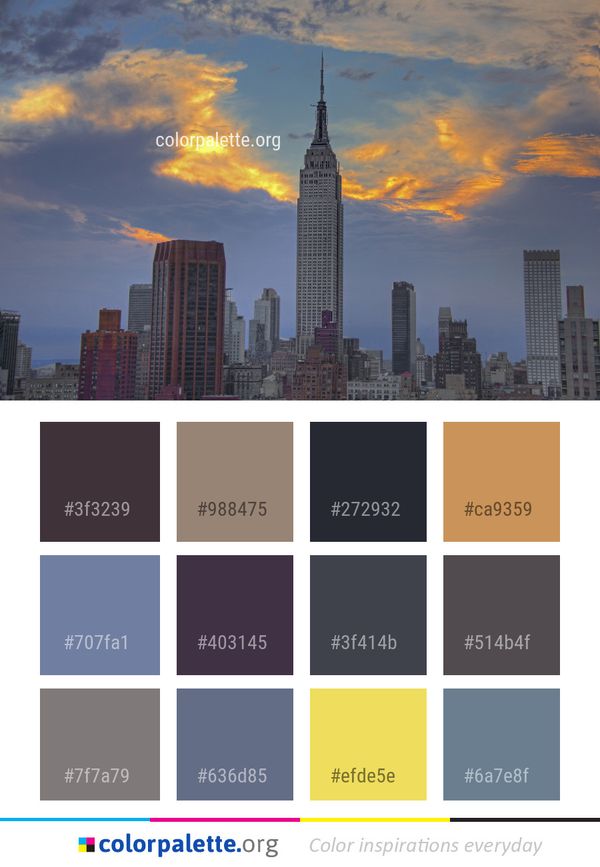 Metropolitan Area Sky Cityscape Color Palette