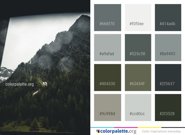 Mountainous Landforms Mountain Nature Color Palette