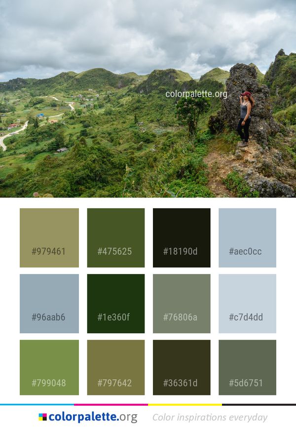 Mountainous Landforms Mountain Vegetation Color Palette