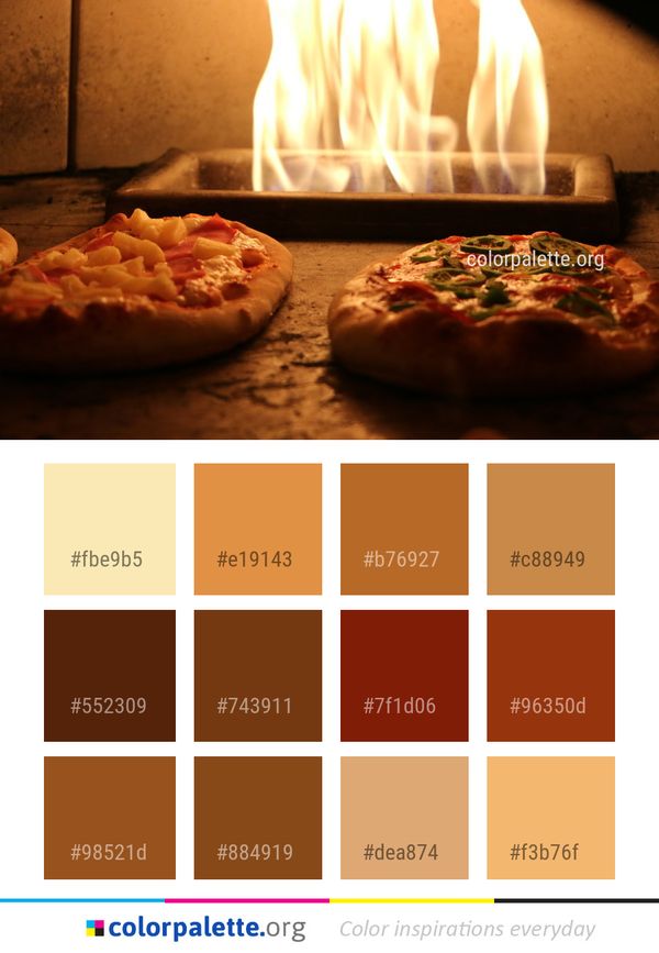 Pizza Dish Cuisine Color Palette