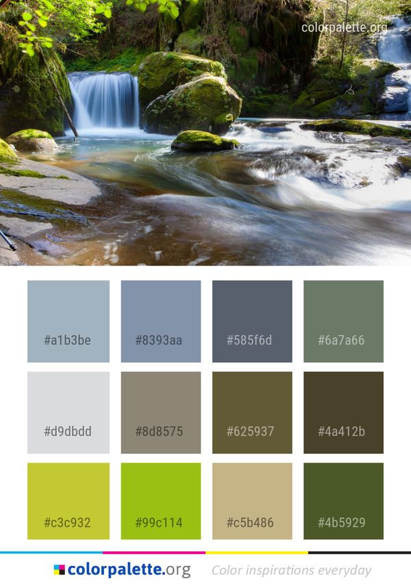 Water Nature Waterfall Color Palette