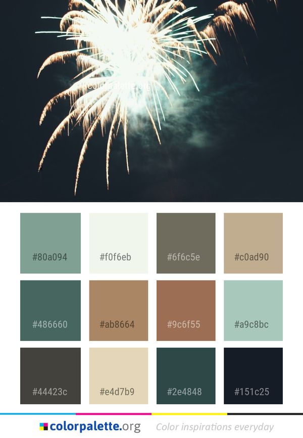 Fireworks Sky Event Color Palette