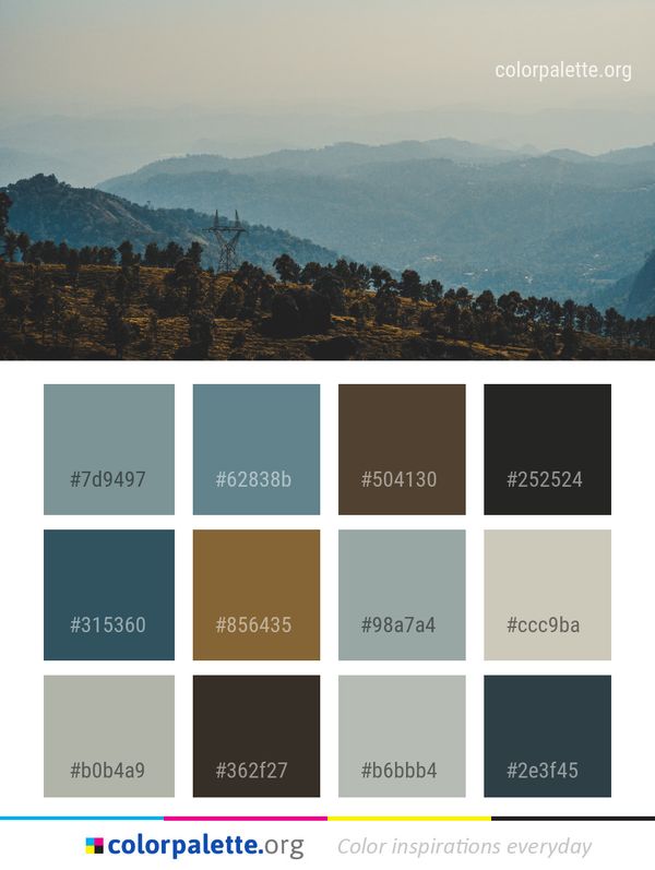 Mountainous Landforms Sky Mountain Color Palette
