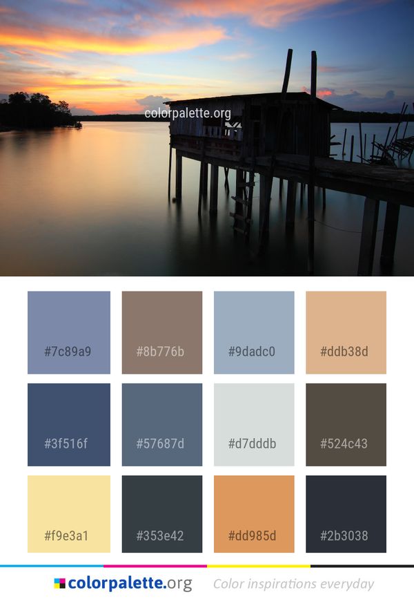 Reflection Water Sky Color Palette