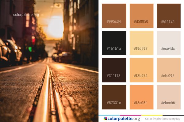 Yellow Road Lane Color Palette