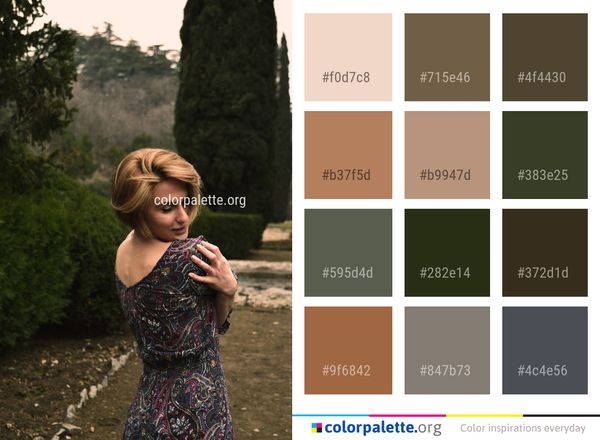 Beauty Girl Human Hair Color Color Palette