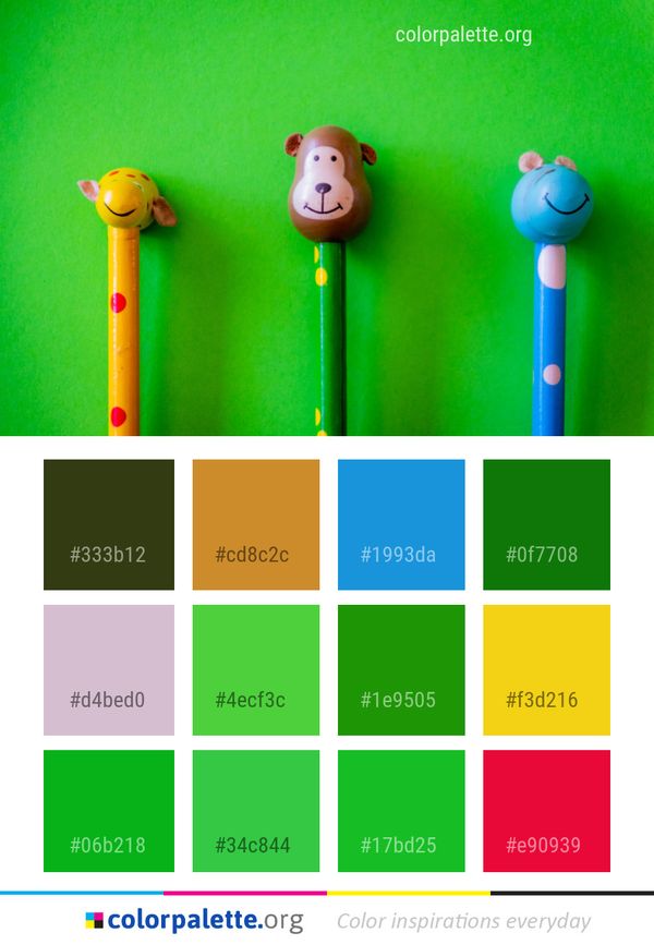 Green Blue Yellow Color Palette
