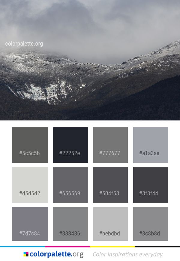 Mountainous Landforms Mountain Sky Color Palette