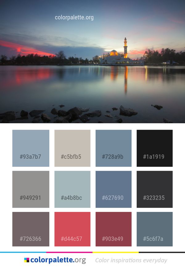 Reflection Sky Nature Color Palette