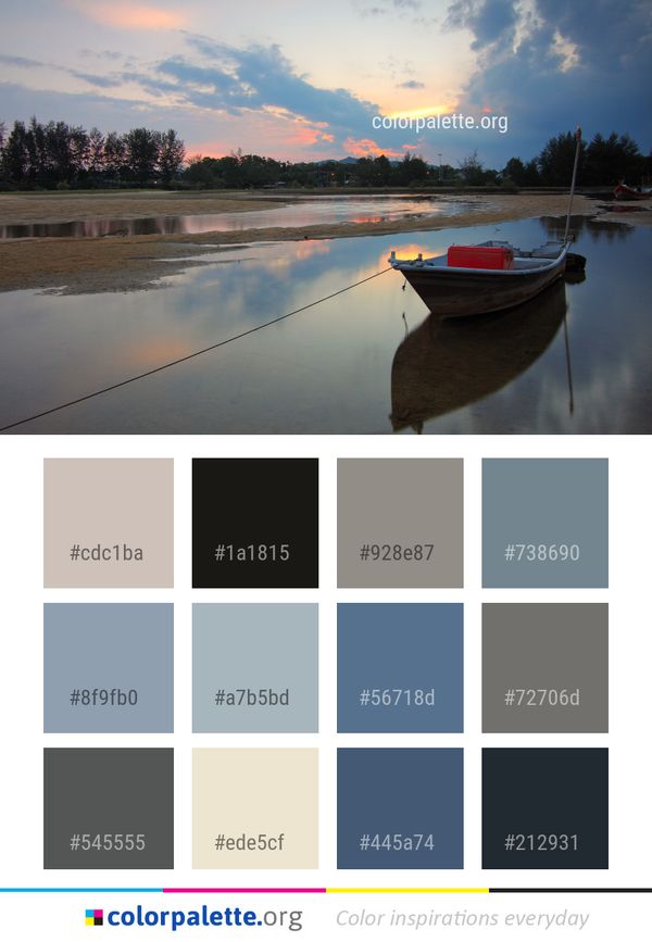 Reflection Waterway Water Color Palette