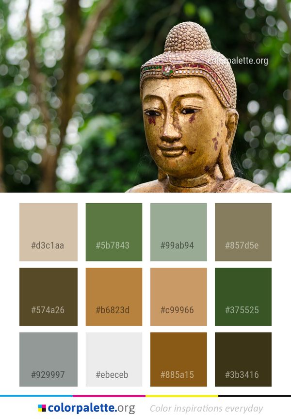 Statue Head Sculpture Color Palette